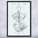 Framed Arcade Game Joystick Print, Video Game Art, Game Designer Gift, Joystick Art Print, Game Room Decor, Arcade Decor Graph Paper (18x24)