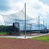 Hit Run Steal Batting Cage Net for Baseball and Softball. UV Treated Indoor/Outdoor Heavy Duty Backstop Pitching and Batting Cages. Net Only Includes Carabiners (12x14x70)