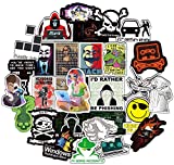 Vinyl Hacker Stickers Pack 50 Pcs Cybersecurity Stickers Vinyl Hacker Decals for Water Bottle Hydro Flask Laptop Ipad Luggage