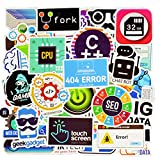 Vinyl Developer Programming Stickers Pack 50 Pcs C++ Stickers App Decals for Laptop Ipad Car Luggage Water Bottle Helmet