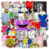 65 Pcs Hypebeast Bear Stickers, Vinyl Waterproof Stickers for Laptop, Bumper, Skateboard, Water Bottles, Computer, Phone, Guitar, Cartoon Anime Stickers for Kids Teens Adult (65 Pcs)