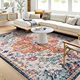 Artistic Weavers Odelia Vintage Bohemian Area Rug,6'7' x 9',Orange/Navy