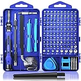 Computer Repair Kit, 122 in 1 Magnetic Laptop Screwdriver Kit, Precision Screwdriver Set, Small Impact Screw Driver Set with Case for Computer, Laptop, PC, for iPhone, iPad, Ps4 DIY Hand Tools -Blue