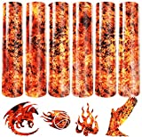 Tintnut Flame HTV Burning Iron-On Heat-Transfer-Vinyl-12x10 inch 6 Sheet Winter Fire HTV Vinyl DIY T-Shirts Hats Clothing for Cricut Silhouette Cameo