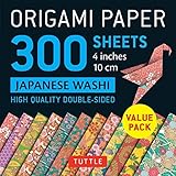 Origami Paper 300 sheets Japanese Washi Patterns 4' (10 cm)
