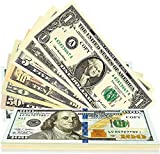 140 Pcs Movie Props Realistic Prop Money, Fake Money That Looks Real Play Money for Movies, Kids Students Learning, Video, Party, Game and Pranks