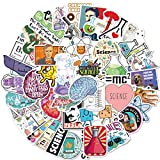 NineGirl Student Science Laboratory Stickers Physics Chemistry Biology Experiment Science Stickers Pack 50 Pcs Suitcase Stickers Vinyl Decals for Car Bumper Helmet Luggage Laptop Water Bottle