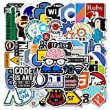 Laptop Stickers (50 Pcs), Computer DEV Vinyl Snack Waterproof Sticker Pack for Hydroflasks Laptop Water Bottle Car Bike Helmet Bumper, Best Gift for Developer, Coders, Engineers…