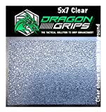 Dragon Grips 5x7 Clear Grip Tape Decal Stickers for iPhone Tablet Mouse Computer Textured Silicone Rubber Traction Grip Adhesive Great for Gaming Mouse Controllers and RC Vehicle Controls (Clear)