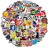 Cool Brand Stickers for Adults Teens Kids- 101 Pack Vinyl Decals for Laptop Computer Skateboard Water Bottles Car Bicycle Helmet Phone