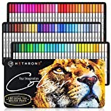 Hethrone Markers for Adult Coloring - 100 Colors Dual Brush Pens Art Colored Markers with 0.4mm Fine-Liner Tip and Brush for Painting Lettering Calligraphy