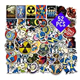 Tifal Gaming Stickers 52PCS Cool Game Decals for Computer Luggage Scrapbook Water Bottle Box Guitar Gifts for Teens Boys,TTZ-Fall 52pcs