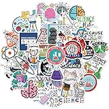 100 Pcs Natural Sciences Stickers Experiment Stickers Pack for Kids Teens Student,Funny Laboratory Science Stickers for Laptop,Water Bottle,Notebook,Luggage Computer Decor
