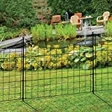 Zippity Outdoor Products WF29001 25' H Dig Metal Garden Fence, (5 Panels), Black