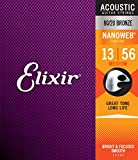 Elixir Strings 80/20 Bronze Acoustic Guitar Strings w NANOWEB Coating, Medium (.013-.056)
