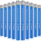 Dry Diamond Drill Bits Set 10 PCs 1/4' 6mm Small Diamond Hole Saw Kit for Granite Marble Porcelain Tile Ceramic Stone Glass Hard Materials (not for Wood) Round Shank