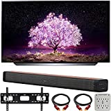 LG OLED55C1PUB 55 Inch 4K Smart OLED TV with AI ThinQ Bundle with Deco Home 60W 2.0 Channel Soundbar, 37-70 inch TV Wall Mount Bracket Bundle and 6-Outlet Surge Adapter