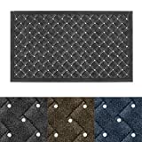 Outside Inside Front Door Mat - 35”x23.5” Durable Rubber Door Mat Entrance Welcome Rug Heavy Duty Floor Mat for Entry, Patio, Back Door (Dark Grey)