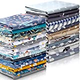 30 Pieces 10 x 10 Inches Fabric Printed Bundle Squares Floral Fabric Patchwork Sewing Quilting Bundles Assorted Pattern Fabric for DIY Scrapbook Craft Making