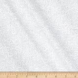 Classic Tone on Tone Floral White/ White, Fabric by the Yard