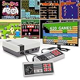 Jueapu Classic Game Consoles,Retro Game Console with 620 Built in Games with 2 NES Classic Controllers, Connected to the TV Mini NES Classic Edition,the Best Gift For Kids and Adults