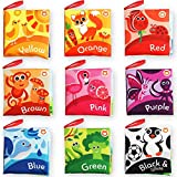 Cloth Books for Babies (Set of 9) - Color Recognition Series. Soft Books for Babies. Touch and Feel Crinkle Paper. Baby Learning Toys / Educational Toys for 3 Months to 4 Years Old