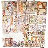 Knaid 200 Pieces Vintage Ephemera Bundle Junk Journal Kit Scrapbook Supplies Paper Sticker Material Pack for Art Journaling Bullet Journals Planners Collage Craft Notebooks Decoupage Album Crafter Gifts (Cottagecore)