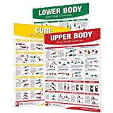 Laminated Bodyweight Workout Set of Posters/Charts - Bodyweight Training - Created by University Accredited Fitness Experts - Bodyweight Exercises - ... Chest Workout - Bodyweight Leg Work