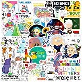 Natural Sciences Stickers Physics Chemistry Biology Experiment Stickers Student Science Laboratory Sticker Decals for Laptop Water Bottle Notebook Luggage Computer Decor Biology Gifts-50pcs