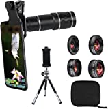 Phone Camera Lens Kit for iPhone, Android, 20X Telephoto Zoom Lens, Phone Wide Angle & Macro Lens, Fisheye, CPL Lenses Compatible with iPhone 12 11 X Xs XR 8 7 6 Plus Samsung and Other Smartphone