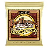 Ernie Ball Earthwood Medium Light 80/20 Bronze Acoustic Guitar Strings, 12-54 Gauge (P02003)