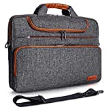 DOMISO 13.3 Inch Multi-Functional Laptop Sleeve Business Briefcase Waterproof Messenger Shoulder Bag for 13'-13.3' Laptops/MacBook Pro Retina/Dell XPS 13 / Surface Book/ASUS/Acer, Dark Grey