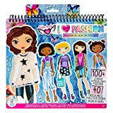 Fashion Angels I Love Fashion Sketch Portfolio for Kids - Fashion Design Sketch Book for Beginners, Fashion Sketch Pad with Stencils and Stickers For Kids 6 and Up