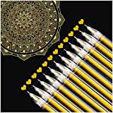 Dyvicl Gold Gel Pens, 0.5 mm Extra Fine Pens Gel Ink Pens for Black Paper Drawing, Sketching, Illustration, Adult Coloring, Journaling, Set of 12