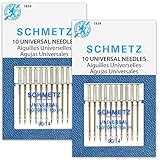 SCHMETZ Universal (130/705 H) Household Sewing Machine Needles - Size 90/14-2 Cards - 20 Needles