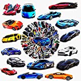 100PCS Car Stickers for Kids,Racing Car Stickers, Sports Car Stickers , Color Waterproof Stickers, Stickers Suitable for Water Bottles, Laptops, Skateboard Stickers, Helmet Stickers Cool Stickers