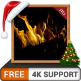 Dark Fireplace HD FREE - Enjoy the winter Christmas holidays with hot romantic fireplace on your HDR 8K TV 4K TV and fire devices as a wallpaper & theme for mediation & peace