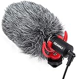 FEELWORLD FM8 Video Microphone for Broadcast Camera Live Interview Mini 3.5mm Condenser, Audio Recording Smartphones DSLR Camera Filmmaking Vlogging Music Live Streaming (FM8)