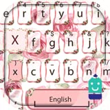 Pink Rose Theme&Emoji Keyboard