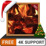 Curly Wood Fireplace FREE - Enjoy the peaceful ambiance on your 4K TV and Fire Devices as a wallpaper and Theme for Mediation & Peace during Christmas Winter Season